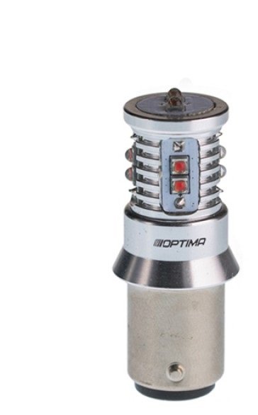 P21/5W NanoLED POWER LIGHT, RED, CAN, CREE XB-D*10, 5500K, 50W, 12V, (BAZ15d), двухконтактная, 1 лампа