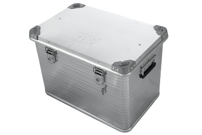 Ящик алюминиевый усиленный с замком РИФ 592х388х409 мм (ДхШхВ)