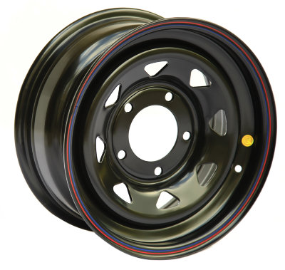 Диск стальной Off-Road Wheels размер 5x139.7, посадка 8xR16, вылет ET + 15, черный