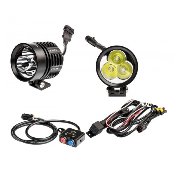Фары светодиодные NANOLED ULTRA PRO 50W, КРУГЛЫЕ, 5 LED CREE XM-L2 D 90мм, 2 фары и проводка