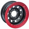 Диск УАЗ стальной черный 5x139,7 8xR15 d110 ET-19 с бедлоком (красный)