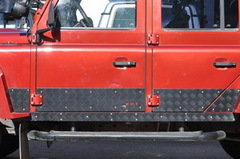 Накладки на двери алюминиевые KDT для Land Rover Defender 90/110