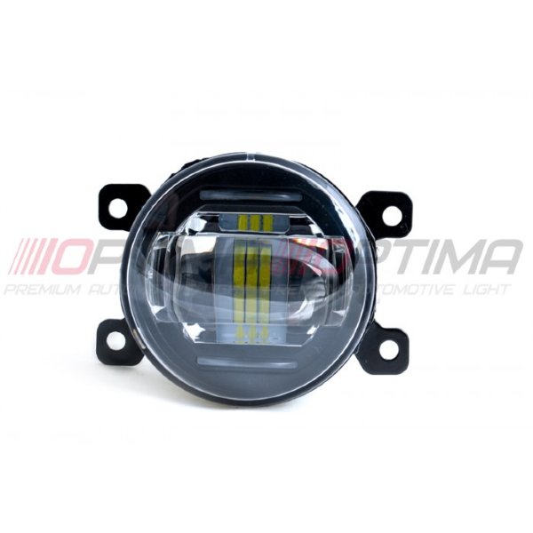 Светодиодная противотуманная фара 90 мм, c ДХО 2*0,5W, Epistar, 1200Lm, 9W, Комплект 2шт (22)