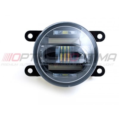 Светодиодная противотуманная фара 90 мм, c ДХО 2*0,5W, Epistar, 1200Lm, 9W, Комплект 2шт (23)